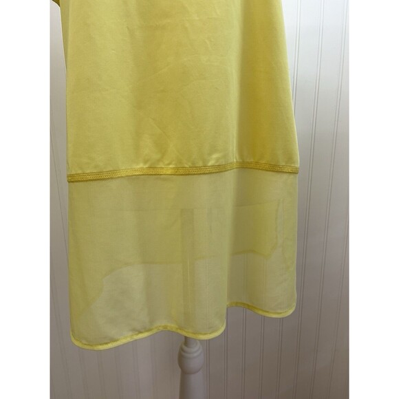 Columbia Omni-Shade Yellow W/ Mesh Hem.Exercise/Running Wm Sz Lg Elastic Straps. - Picture 3 of 9